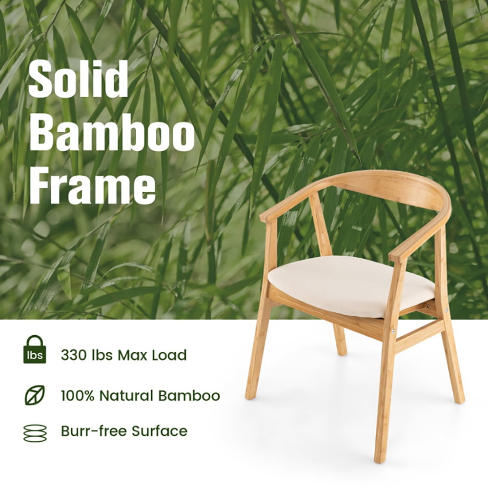 Finihen Accent Chair, Bamboo Accent Armchair, Bamboo Accent Chair with Armrest and Curved Backrest, for Living Room, Bedroom, Natural Finihen Accent Chair, Bamboo Accent Armchair, Bamboo Accent Chair with Armrest and Curved Backrest, for Living Room, Bedroom, Natural