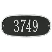 Personalized Whitehall Products Oval 1-Line Standard Wall Plaque in Black/Silver