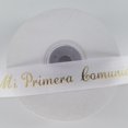 thumbnail image 2 of HLONK 7/8”25Yds Satin Ribbon Metallic ” Mi Primera Comunion”/1st Communion, 2 of 2