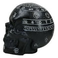 thumbnail image 3 of Gothic Wicca Black Mystic Arts Planetarium Zodiac Celestial Skull Figurine, 3 of 9