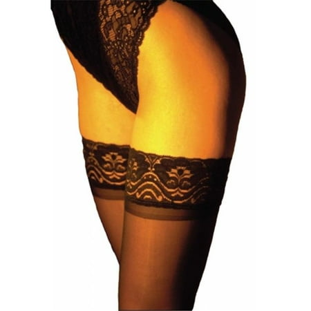 Sheer Thigh Highs - Compression (23-30 mmHg): H-80 Small Black