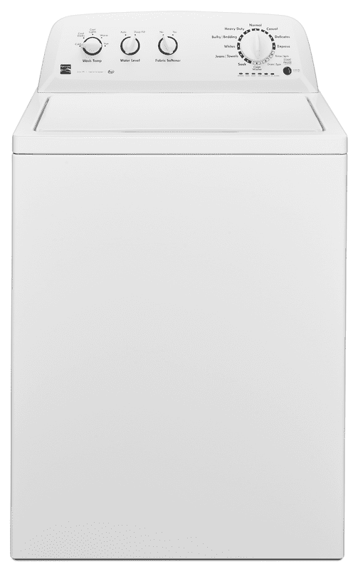 Kenmore 3.8 Cu. ft Capacity Top-Load Washer, Triple Action Agitator, 27.5" W x 27" D x 44" H, White