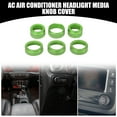 thumbnail image 2 of Unique Bargains AC Headlight Media Switch Knob Cover Interior Trim for Jeep Wrangler 18-23 Aluminum Alloy Green 6 Pcs, 2 of 6