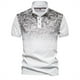 thumbnail image 1 of Camisas de Manga Larga para Hombres Impresión Turndown Collar Blusa Casual, Camisa de Moda de Manga Corta para Hombres, 1 of 6