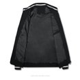 thumbnail image 2 of Chaqueta de hombre con cuello alto de moda casual a rayas., 2 of 3