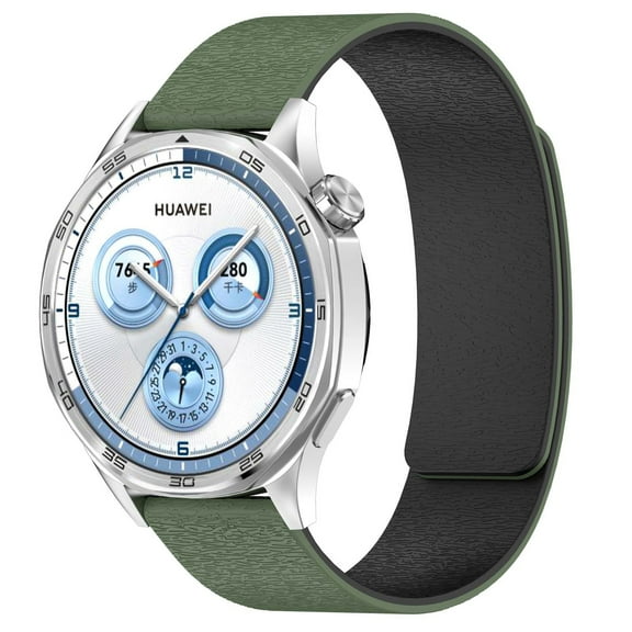 Dwitch Premium TPU Watch Strap Compatible for Samsung Galaxy Watch 6 classic 47mm,Slim & Luxury Business Magnetic Band for Smartwatches,Durable&Comfortable Silicone Magnetic Wristband,Greenblack