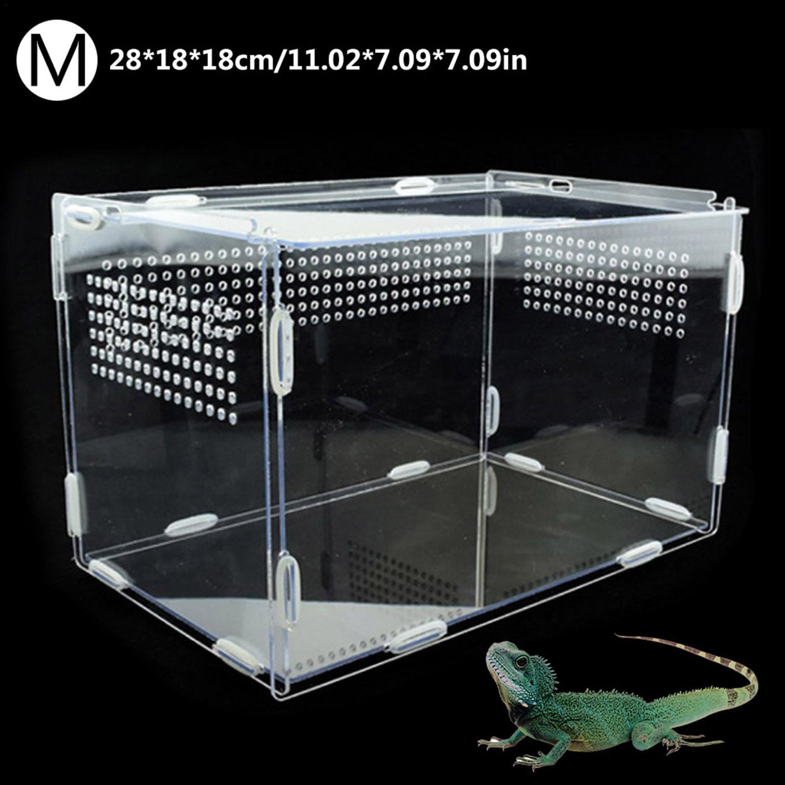 Find beautiful Reptile Breeding Box Aquarium Breeding Tank Acrylic Reptile Feeding Box Reptile Breeding Box Terrarium Cage Tank for Spider Lizard Frog Cricket Turtle 