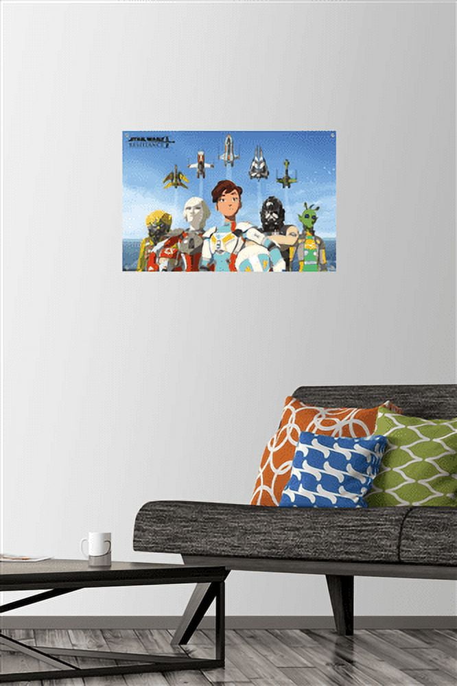Star Wars: Resistance - Flight Wall Poster with Push Pins, 14.725" x 22.375"