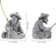 thumbnail image 4 of Figura de pescador en miniatura. Figuras de pescador en miniatura. Figuras de pescador chino sentado pescando. Estatua de pescador decorativa., 4 of 7