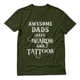 thumbnail image 1 of Tstars Mens Gifts for Dad Father's Day Shirts Awesome Dads Have Beards and Tattoos Cool Best Gift for Dad T Shirt, 1 of 7