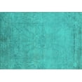 thumbnail image 1 of Ahgly Company Machine Washable Indoor Rectangle Oriental Turquoise Blue Industrial Area Rugs, 8' x 12', 1 of 4