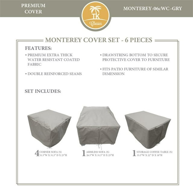 Housse de Protection MONTEREY-06c en Gris