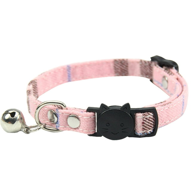 Cat Collar Adjustable Quick Release Buckle Pet Collar Kitten Collar with Bell