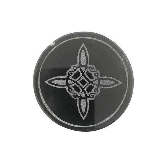 Nudo De Bruja Tallado En Obsidiana Chico Artesanal negro Alto / Ancho 5 cm x 5 cm