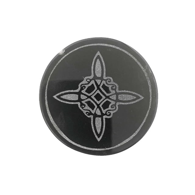Nudo De Bruja Tallado En Obsidiana Chico Artesanal negro Alto / Ancho 5 cm x 5 cm