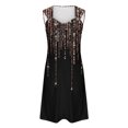 thumbnail image 4 of Penkiiy Été Dresses for Women 2024 Décontracté Mince Ample Couleur Unie Col Rond Tempérament Élégant Licou Dresses Multicolore, 4 of 5