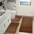 thumbnail image 4 of Linnome 3 Piece High Density Sponge Bath Mat Set Absorbent Non Slip Soft Washable Home Bathroom Decor Needs, 4 of 7
