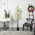 thumbnail image 4 of 6" Artificial Bougainvillea Artificial Tree in Plastic Pot, by Nearly Natural, 4 of 4
