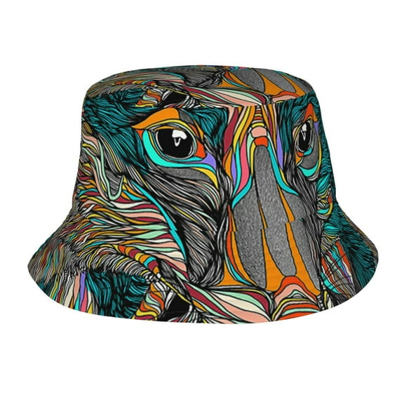 Fox Art Unisex Bucket Hat, Upf 50  Sun Protection, Packable & Foldable Fisherman Hat For Men & Women, Lightweight Uv Sun Hat For Beach, Fishing, Hiking, Camping