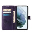 thumbnail image 6 of Allytech For Samsung Galaxy S21 FE Soft TPU Case,Stylish Diamond Embossed Butterfly PU Leather Shockproof Flip Wallet Holder Cover with Hand Strap.For Samsung Galaxy S21 FE,Purple, 6 of 7