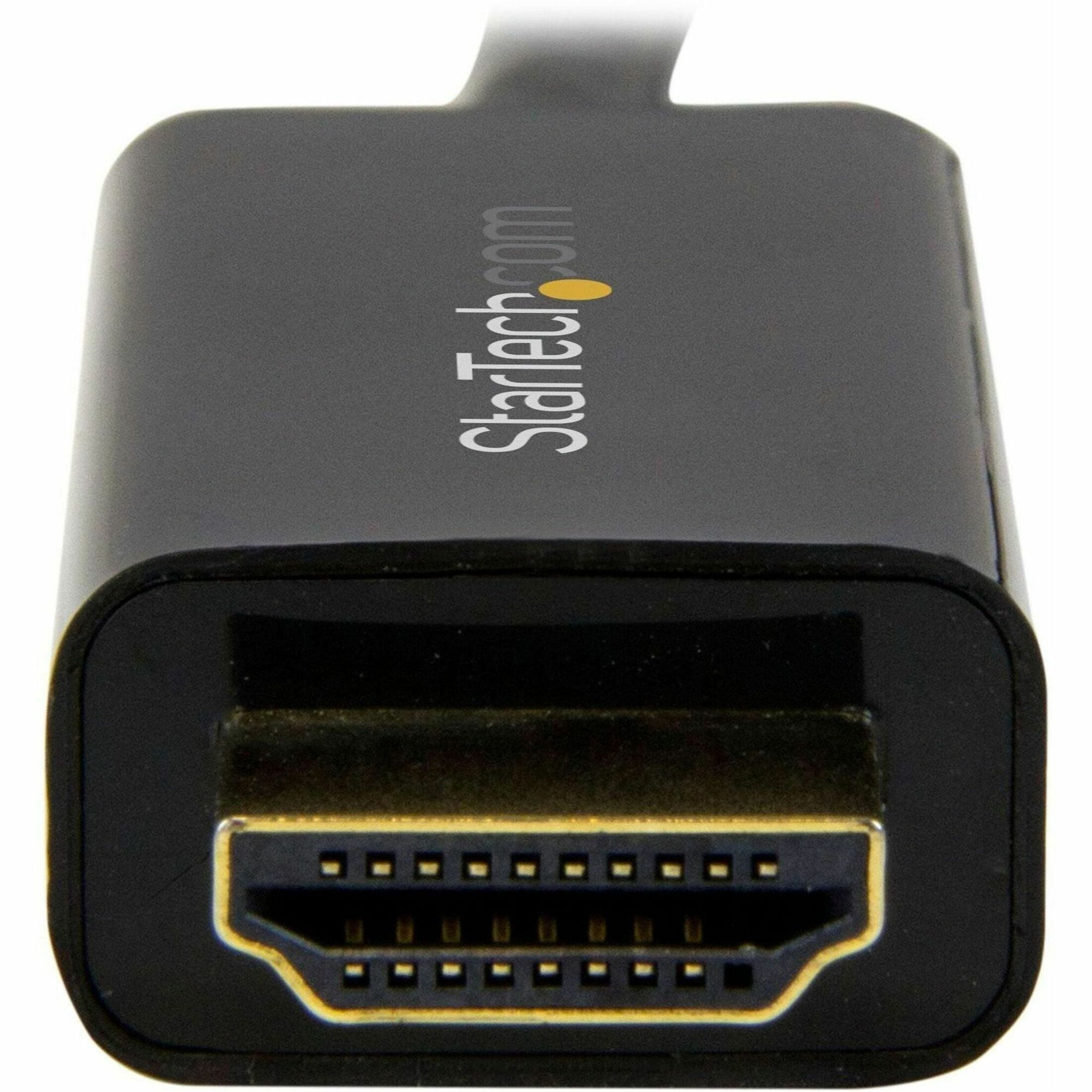 StarTech.com DP2HDMM1MB DisplayPort to HDMI converter cable - 3 ft (1m) - DP to HDMI Adapter with Built-in Cable - (M / M) Ultra HD 4K
