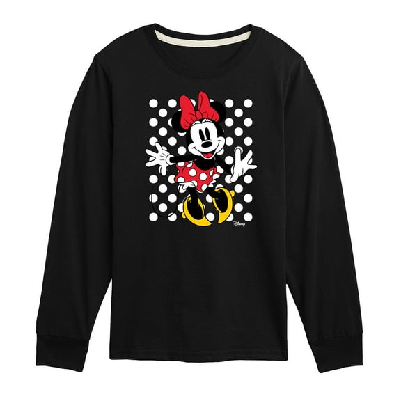 Disney - Mickey & Friends - Minnie Mouse - Polka Dots Everywhere - Toddler And Youth Long Sleeve Graphic T-Shirt
