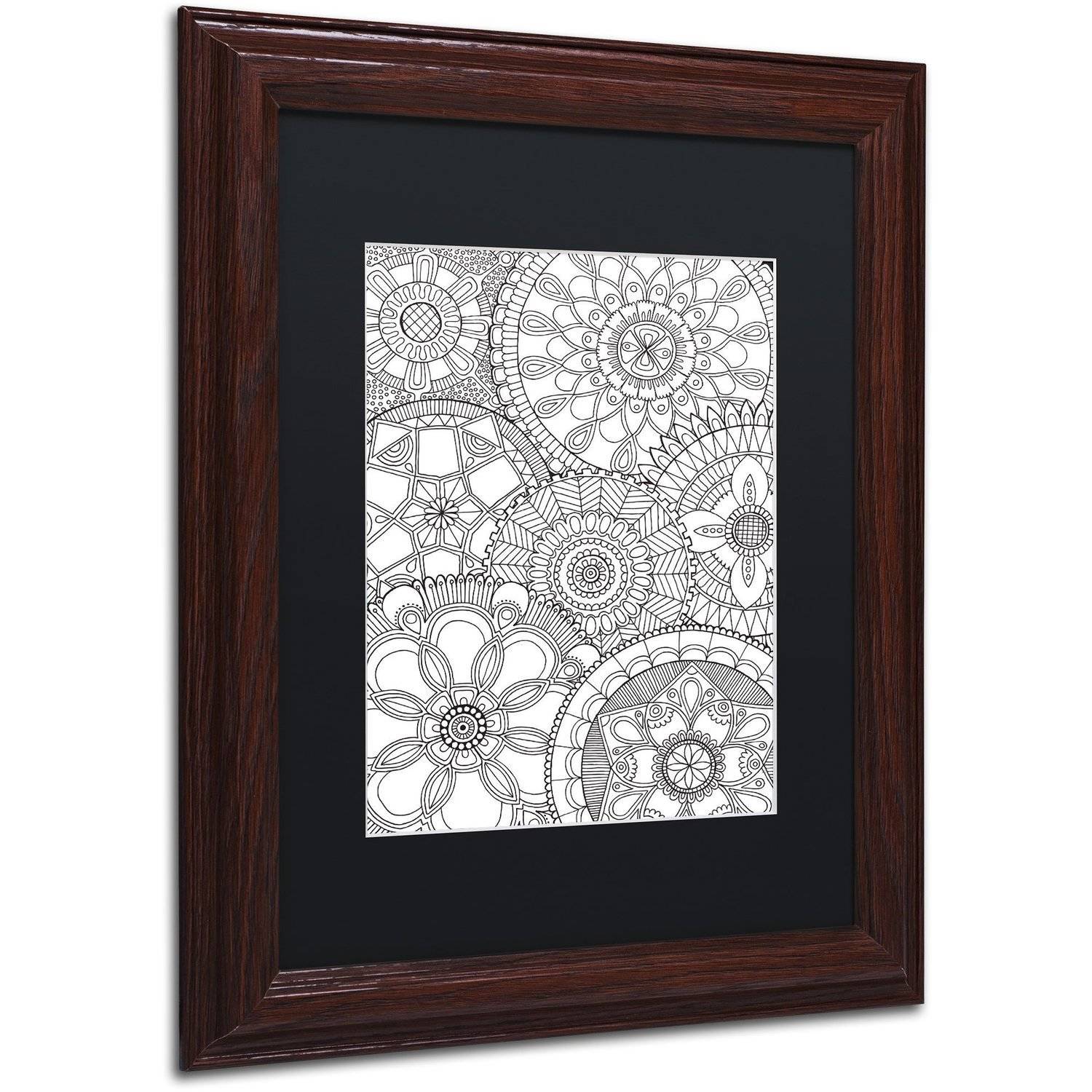 Trademark Fine Art "Family Mandalas" Canvas Art by Hello Angel, Black Matte, Wood Frame