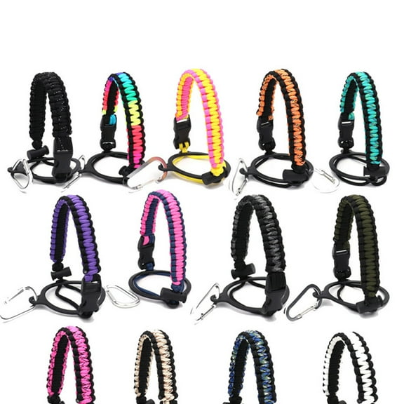 Paracord Handle Water Bottle Strap Portable Travel Bottle Rope Handle for Outdoor Camping Hiking ( )