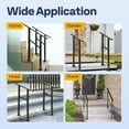 thumbnail image 6 of SPECSTAR 2-Pack Hand Rails for Outdoor Steps, 2-3 Steps Galvanized Steel Railing, for Porch, Deck, or Indoor Stairs, 6 of 8