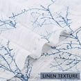 thumbnail image 4 of Tier Curtains for Kitchen Window, Nature Design Tree Branch Café Curtains Farmhouse Linen Textured Floral Twig Half Window Curtains Set for Bathroom , 27" W x 24" L, Yellow/Grey, Set of 2, 4 of 9