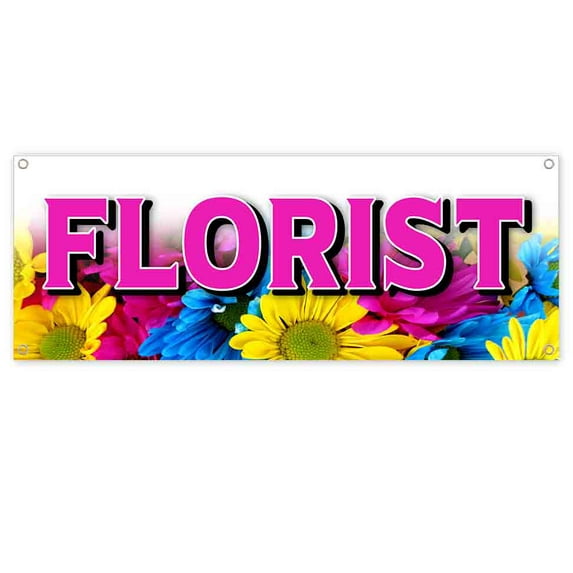 Florist 13 oz Vinyl Banner With Metal Grommets