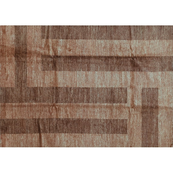 Ahgly Company Indoor Rectangle Abstract Light Blue Contemporary Area Rugs, 3' x 5'