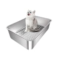 thumbnail image 6 of Bothyi Cat Stainless Steel Litter Tray for Indoor Cats, 6 of 8