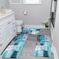 thumbnail image 6 of Kitchen Area Rug Sets 3 Piece with Runner Farmhouse Waterproof Non Skid Washable Cushioned Floor Mat for Hallway Kitchen Laundry Room, Turquoise, 6 of 6