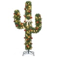 thumbnail image 2 of Costway 6 FT Pre-Lit Cactus Christmas Tree with 120 LED Lights Green, 2 of 11