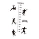 thumbnail image 3 of Tabla de altura para calcomanías de pared para niños, tabla de crecimiento de altura precisa de fútbol, pegatinas de pared, decoración de pared para, 3 of 7