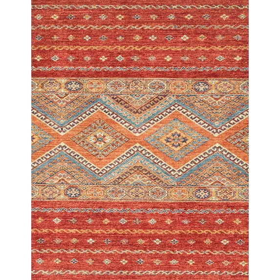 Ahgly Company Indoor Rectangle Abstract Brown Sand Brown Southwestern Area Rugs, 5' x 7'