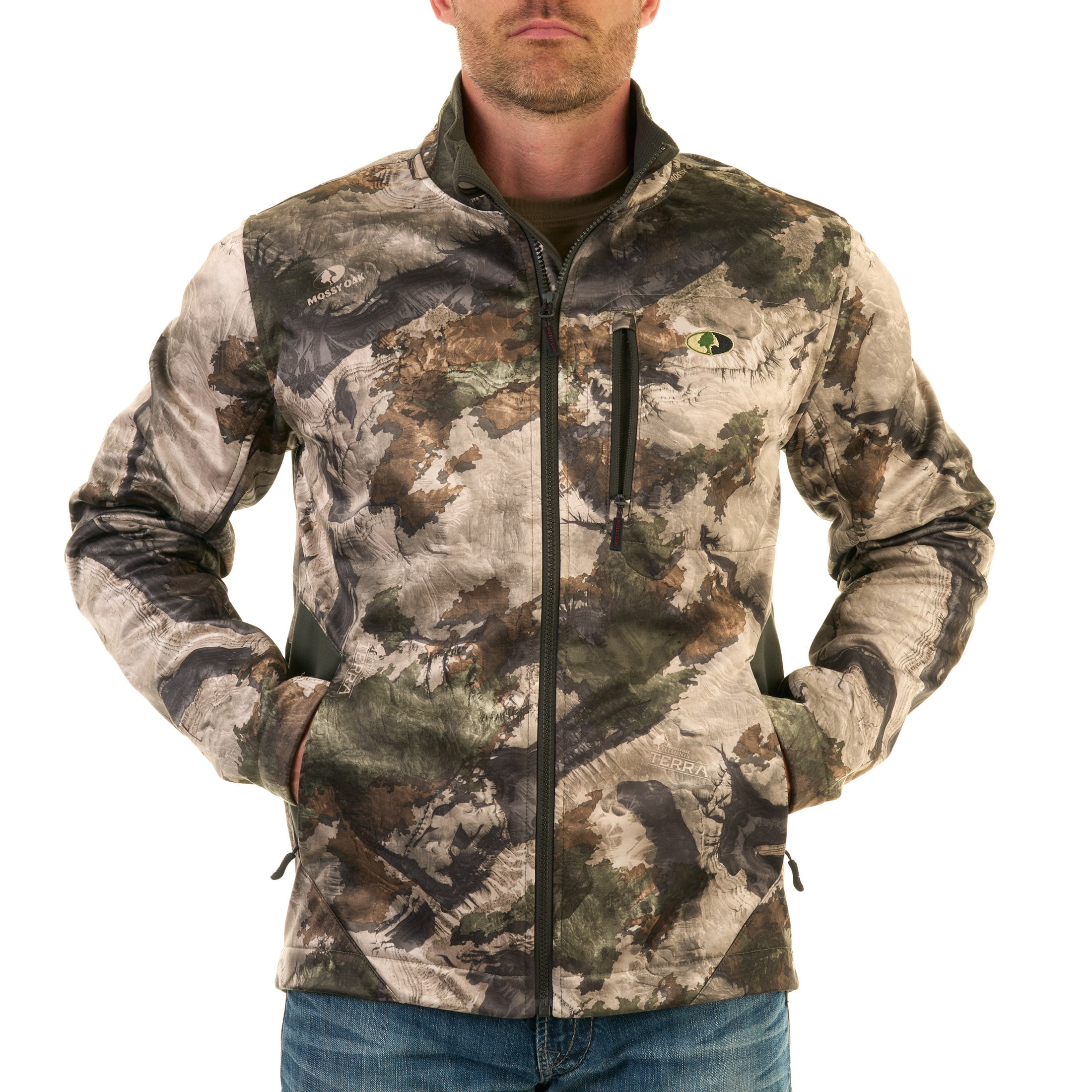 Mossy Oak Chill Cutter Men's Softshell Hunting Jacket, Mossy Oak