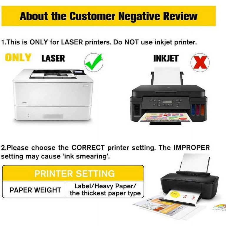 Laser & Inkjet Printer Cleaning Sheet (8.5 x 11) 10 Sheets