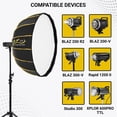 thumbnail image 4 of Beauty Dish Glow EZ Lock 25, blanco con montura Bowens Speedring, 4 of 9
