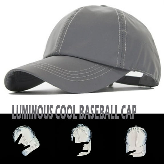 TIHLMK Adult Fashion Luminous Reflective Baseball Sun Hat Stylish UV Protection Cap for Men & Women, Outdoor Sports, Running, Hiking