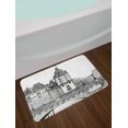 thumbnail image 2 of Paris Bath Mat, View from the Pont Neuf Historical French Landmark Urban Architecture Drawing, Non-Slip Plush Mat Bathroom Kitchen Laundry Room Decor, 29.5 X 17.5 Inches, Black and White, Ambesonne, 2 of 2