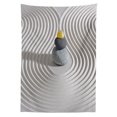 thumbnail image 3 of Ambesonne Spa Tablecloth Rectangular Table Cover, White Sand Hot Stone Waves, 60"x90", Grey and Yellow, 3 of 4