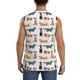 thumbnail image 4 of Fotbe Dogs Pug Men's Camiseta sin Mangas Estampada para Hombres, Playera Casual para Gimnasio, Entrenamiento, Playa-Small, 4 of 7