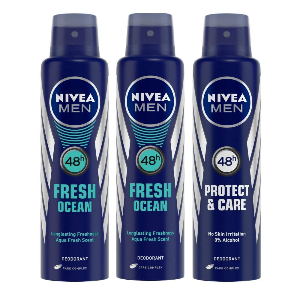 Nivea Fresh Ocean Deodorant For Men, with Free Nivea Care Deodorant For Men, - Walmart.com