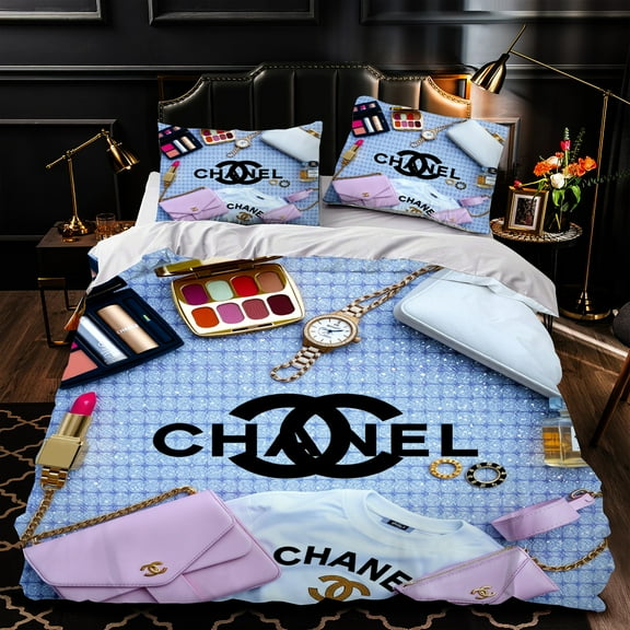 Luxurious 3-Piece Duvet Cover Set - Elegant Blue Bedspread with Subtle Perfect for Fashion - Forward Bedrooms