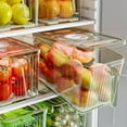 thumbnail image 6 of Refrigerator Organizer Bins, Clear Plastic Storage Containers, Fridge and Freezer Organizer, for Kitchen Cabinet and Pantry Storage, Transparent Plastic Box, by FAJHHA, 6 of 8