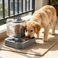 thumbnail image 4 of Automatic Pet Feeder and Water Dispenser Combo for Cats and Small Dogs with Raised Neck Bowl, Large Capacity, Spill-Proof Base, Plastic, Multiple Colors, 4 of 6