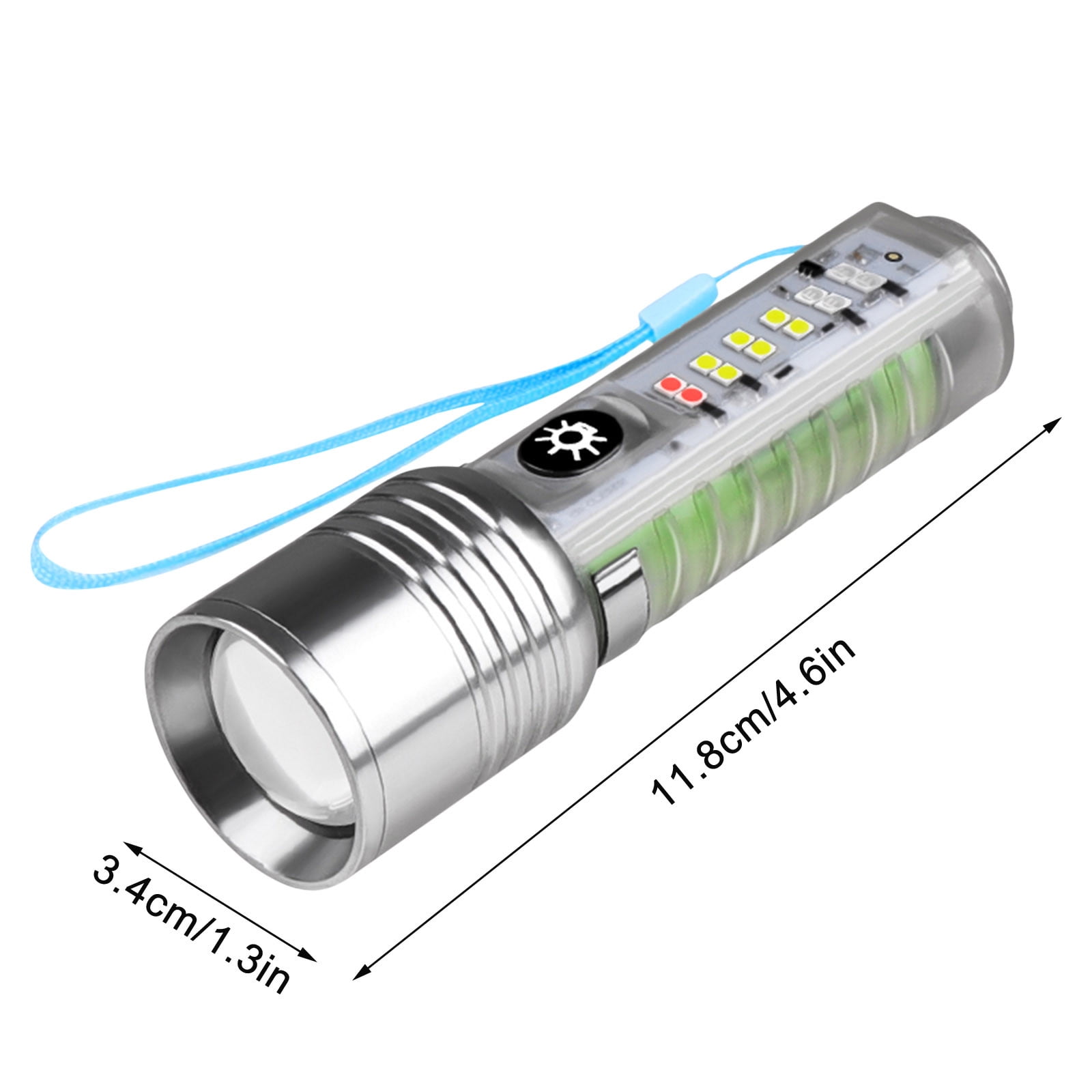 YUNAFFT Small Powerful Flashlight Rechargeable - 350 Lumen 1500mAh LED Flashlights with 8 Light Modes, Waterproof Magnetic Handheld Flashlights