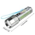 thumbnail image 2 of Hxlamzoo S21 30W Mini Zoom Flashlight with Pen Clip & Magnet | 4 Light Modes (White/Red/Blue/UV) | 500 Lumens, 1500mAh Battery | USB-C Rechargeable | IPX4 Waterproof for Camping, Hiking, Emergency, 2 of 9